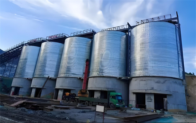 阜阳螺旋卷板仓施工现场